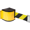 Lavi Industries Yellow Quick Mount Barricade, 18'L Black/Yellow Retractable Belt, Universal Mount