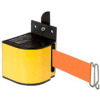 Lavi Industries Fixed Mount Safety Barricade, Safety Yellow, 18'L Orange Retractable Belt
