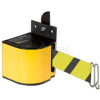 Lavi Industries Fixed Mount Safety Barricade, Safety Yellow, 18'L Black/Yellow Retractable Belt