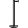 Lavi Industries Beltrac 3000 Stanchion, 40"H Black Post, 13'L Black Retractable Belt