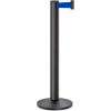 Lavi Industries Beltrac® Retractable Belt Barrier, 40" Black Post, 13' Blue Belt