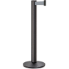 Lavi Industries Beltrac® Retractable Belt Barrier, 40" Black Post, 13' Gray Belt