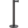 Lavi Industries Beltrac® Retractable Belt Barrier, 40" Black Post, 13' Silver/Black Belt