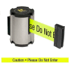 Lavi Industries Retractable Belt Barrier, Satin Wall Mount, 13'L "Caution - Do Not Enter" Belt