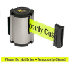 Lavi Industries Retractable Belt Barrier, Satin Wall Mount, "Please Do Not Enter" Belt