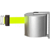 Lavi Industries JetTrac Wall-mount, 65'L Fluorescent Yellow/S Retractable Belt, S-Hook