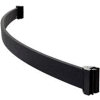 Lavi Industries Curved Rigid Rail Assembly, 4'L, Wrinkle Black Aluminum Rail Finish