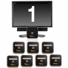 QtracCF® Plug and Play, 32" LCD Black & White Display, 8 Remotes