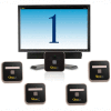Qtrac® Plug and Play, 22" LCD Cool Blue Display, 5 Remotes