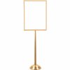 Tensator Sign Frame Stand Traditional Base 22X28" Polished Brass