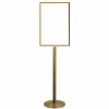 Tensator Sign Stand Frame - Polished Brass With Flat Base 28 X 22