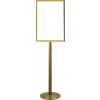 Tensator Sign Stand Frame - Satin Brass With Flat Base 28 X 22