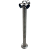Tensabarrier Fixed Railing System Satin SS Single Line Adapta-Rail 3-Way Post