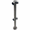 Tensabarrier Fixed Railing System Polished Chrome Dual Line Adapta-Rail Angle Post