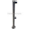 Tensabarrier Fixed Railing System Polished Chrome Dual Line Adapta-Rail End Post