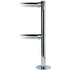 Tensabarrier Fixed Railing System, Single Line Adapta-Rail End Post, Satin Stainless