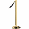 Tensator Post Rope Safety Crowd Control Queue Stanchion, Traditional Contemporary, Polished Brass