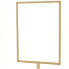 Tensabarrier Sign Frame Post Rope 8.5X11" Polished Brass