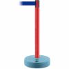Tensabarrier Red Outdoor Post 7.5'L Blue Retractable Belt Barrier