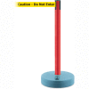 Tensabarrier Red Outdoor Post 7.5'L BLK/YLW Caution-Do Not Enter Retractable Belt Barrier