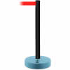 Tensabarrier Crowd Control, Queue Stanchion Retractable Barrier Plastic Post, Black 7.5' Red Belt
