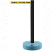 Tensabarrier Black Outdoor Post 7.5'L BLK/YLW Caution-Do Not Enter Retractable Belt Barrier