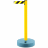 Tensabarrier Crowd Control, Queue Stanchion Retractable Barrier Plastic, Yllw W/ 7.5' Blk/Yllw Belt