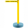 Tensabarrier Crowd Control, Queue Stanchion Retractable Barrier Plastic, Yllw W/ 7.5' "Caution" Belt