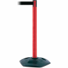 Tensabarrier Red Heavy Duty Post 7.5'L Black Retractable Belt Barrier