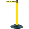 Tensabarrier Crowd Control, Queue Stanchion Retractable Barrier Plastic, Yellow 7.5' "Caution" Belt