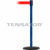 Tensabarrier Safety Crowd Control, Queue Stanchion Post, Blue W/ 7.5' Red Retractable Belt Barrier