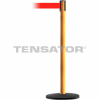 Tensabarrier Safety Crowd Control, Queue Stanchion Post, Yellow W/ 7.5' Red Retractable Belt Barrier