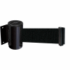 Tensabarrier Safety Crowd Control, Retractable Wall Mount Barrier, Black With 13' Black Belt