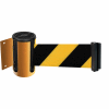 Tensabarrier Safety Crowd Control, Retractable Wall Mount Barrier, Yellow 13' Black/Yellow Belt