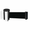 Tensabarrier Safety Crowd Control, Retractable Wall Mount Barrier, Pol Chrome W/ 7'6" Black Belt