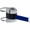 Tensabarrier Crowd Control, Retractable Clamp Wall Mount Barrier, Chrome 15' Blue Belt & Wire Clip
