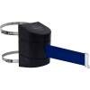 Tensabarrier Safety Crowd Control, Retractable Clamp Wall Mount Barrier, Black With 15' Blue Belt