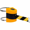 Tensabarrier Crowd Control Retractable Wall Mount Barrier, Yellow, 24'L Black/Yellow Belt, Wire Clip