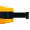 Tensabarrier Safety Crowd Control, Retractable Wall Mount Barrier, Yellow With 30' Black Belt