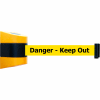 Tensabarrier Yellow Wall Mount 30'L BLK/YLW Danger-Keep Out Retractable Belt Barrier