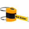 Tensabarrier Safety Crowd Control, Retractable Wall Clamp Mount Barrier Yllw 24' Yllw "Caution" Belt