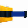 Tensabarrier Safety Crowd Control, Retractable Wall Mount Barrier, Yellow With 24' Blue Belt