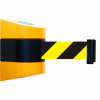 Tensabarrier Safety Crowd Control, Retractable Wall Mount Barrier, Yellow With 24' Black/Yellow Belt
