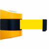 Tensabarrier Safety Crowd Control, Retractable Wall Mount Barrier, Yellow With 15' Yellow Belt
