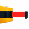 Tensabarrier Safety Crowd Control, Retractable Wall Mount Barrier, Yellow With 15' Red Belt