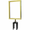Tensabarrier Sign Frame Post Stanchion 7X11" Polished Brass
