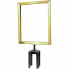 Tensabarrier Sign Frame Post Stanchion 8.5X11" Satin Brass