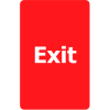 Tensabarrier Red 7"x11" 1/4" Classic Acrylic Sign - Exit Please Do Not Enter