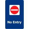 Tensabarrier Blue 7"x11" 1/4" Classic Acrylic Sign - No Entry