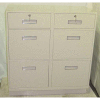 Fenco Teller Pedestal Cabinet 211-B - 2 Drawers 4 Legal Drawers 36"W x 19"D x 38-1/2"H Black